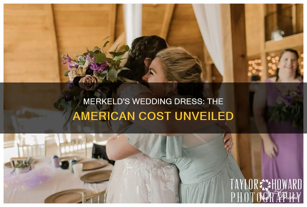 how much money in american did merkeld wedding dress cost