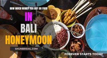 Spending Money on Food in Bali for a Honeymoon