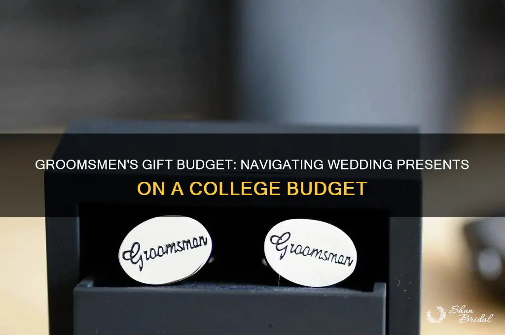 how much should groomsman spend on wedding gift college