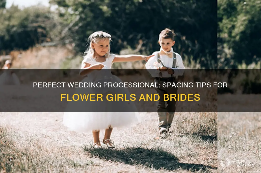 how much space between flower girls and bride