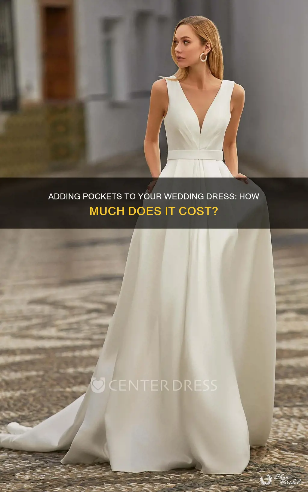 how much to add pockets to a wedding dress