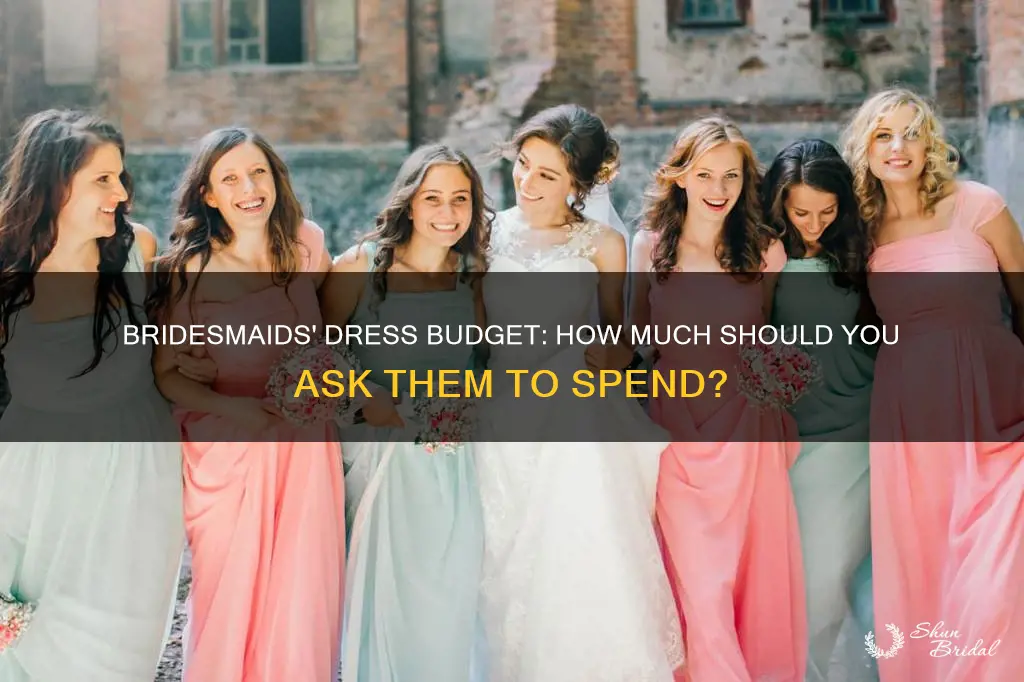 how much to ask bridesmaids to spend on dress