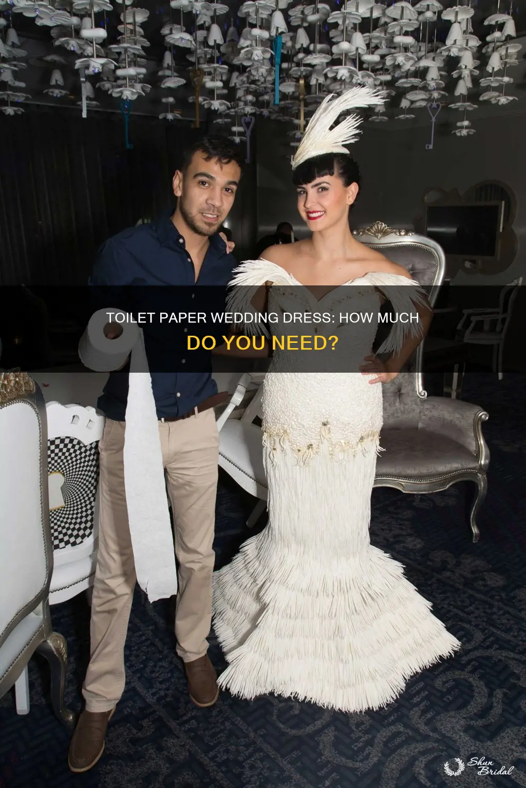 how much toilet paper for wedding dress game