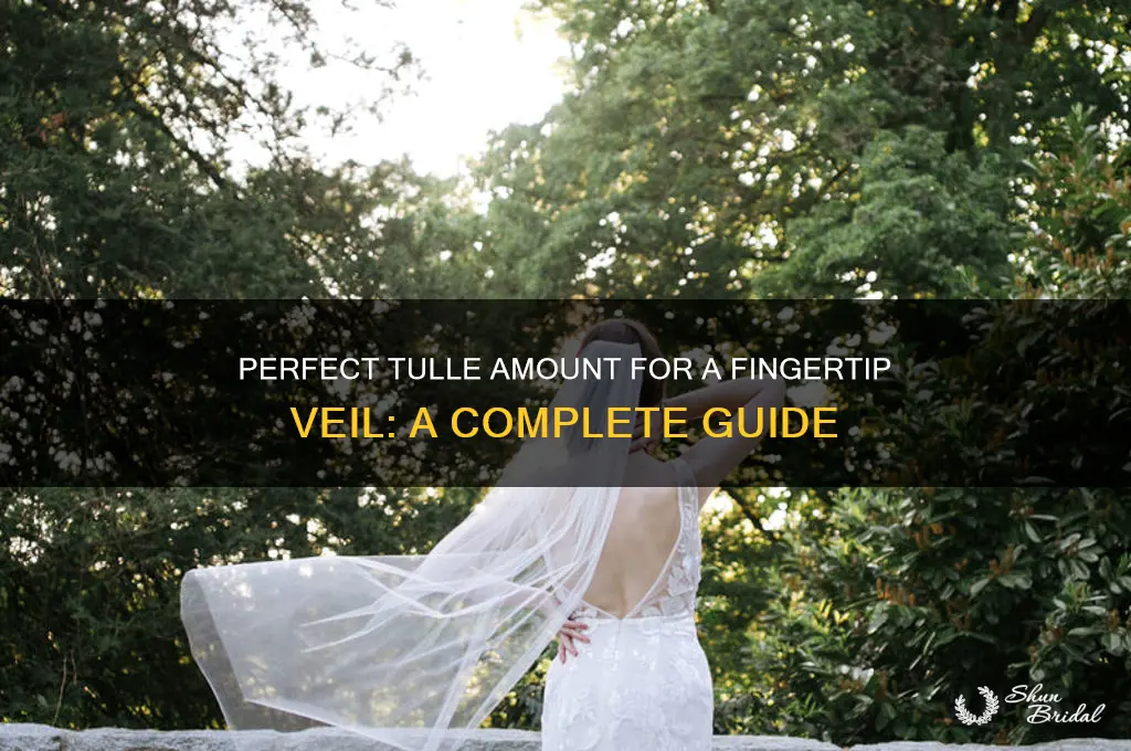 how much tulle for fingertip veil