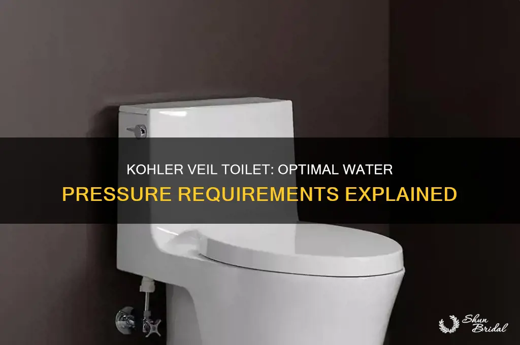 how much water pressure does a kohler veil toilet need