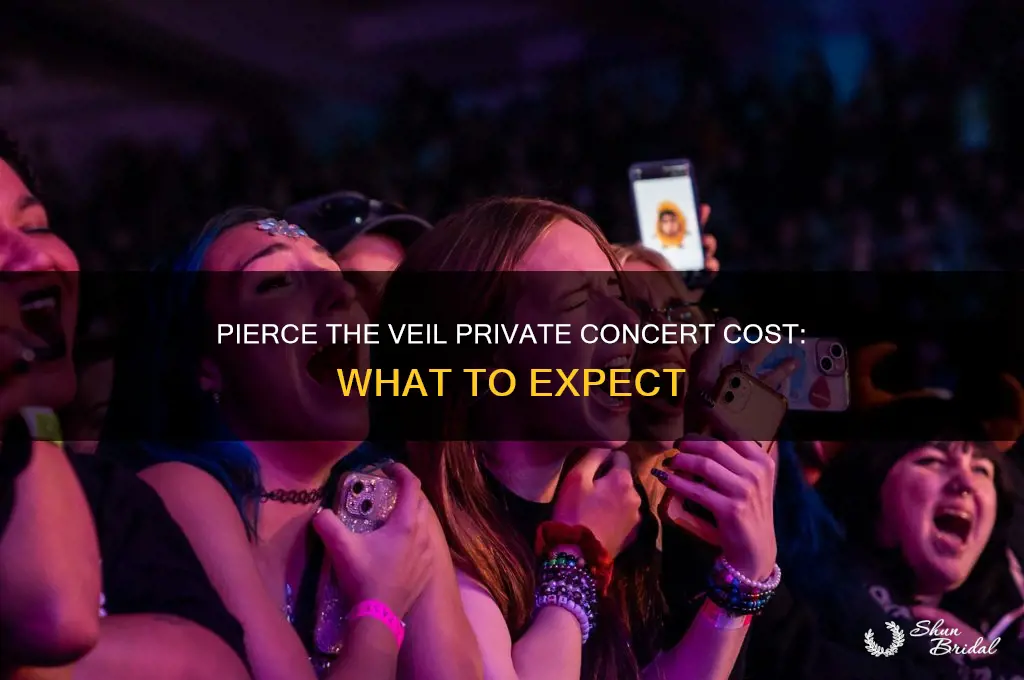 how much would a private concert pierce the veil cost