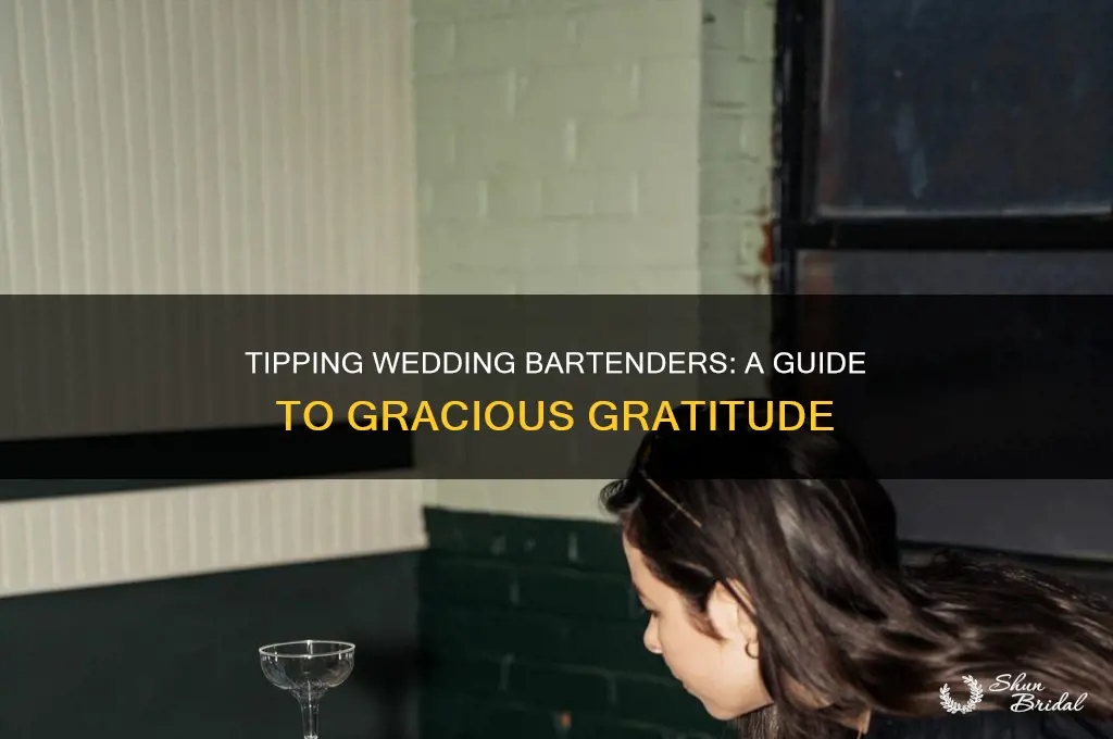 how muych to tip wedding bartenders