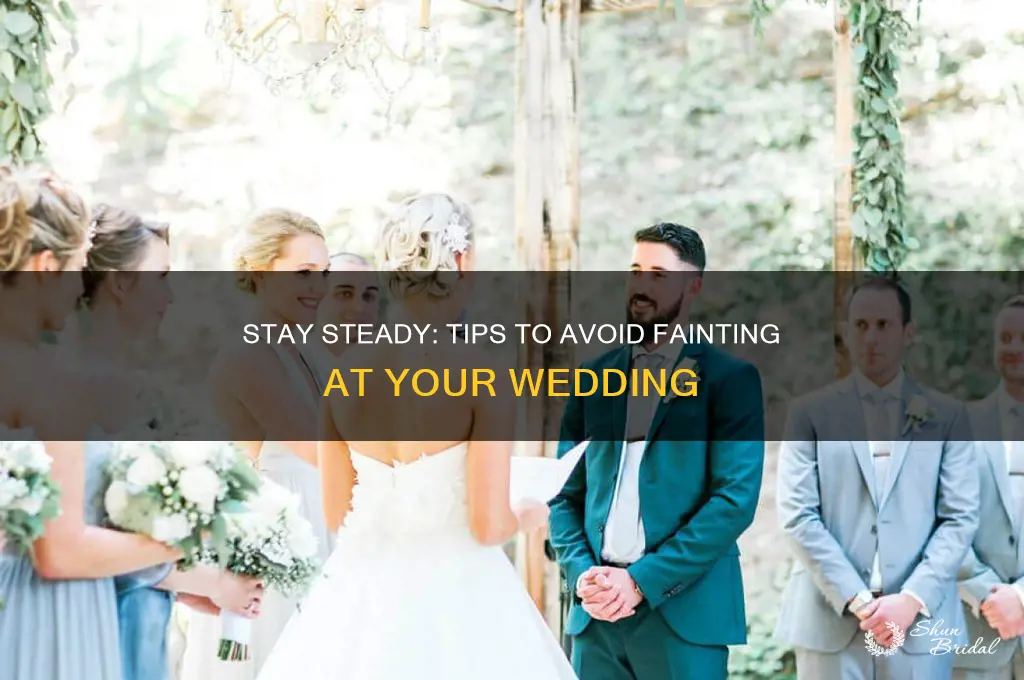 how not to pass out at wedding
