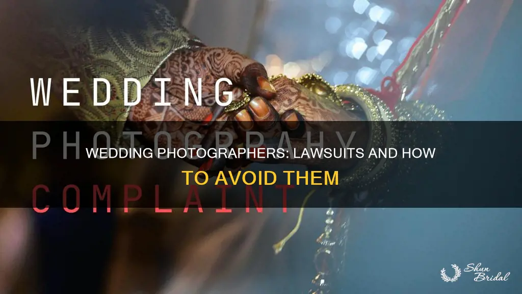 how often are wedding photographers sued