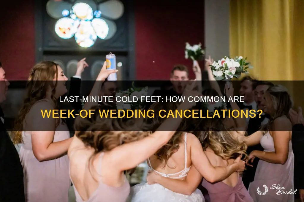 how often do people cancel wedding the week of
