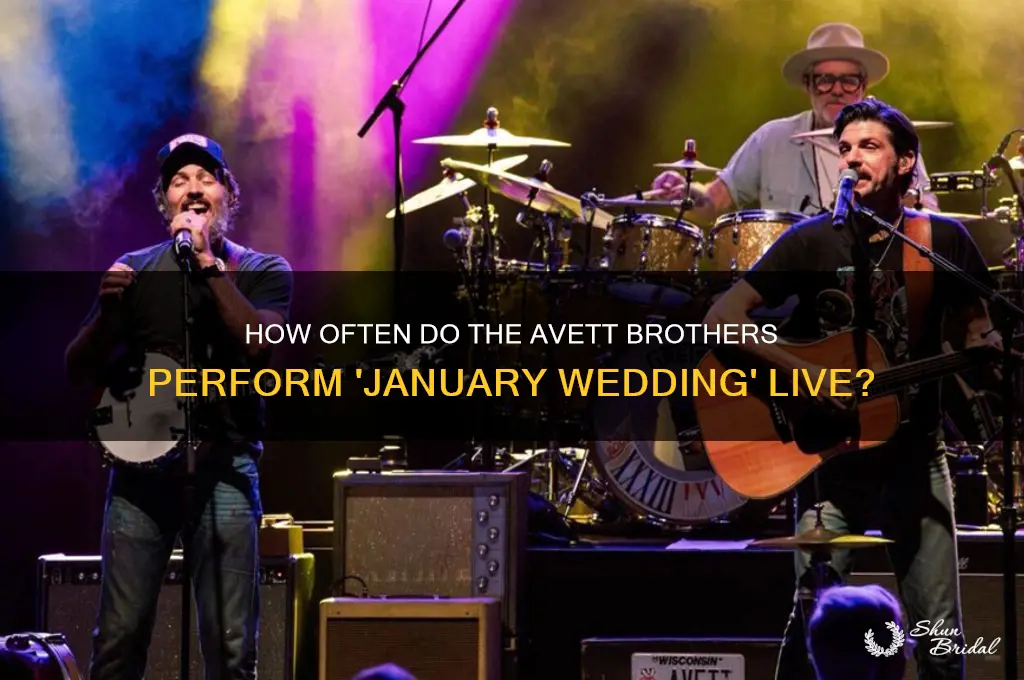how often do the avett brothers play january wedding live
