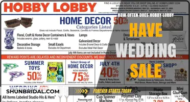 Hobby Lobby's Wedding Sale Frequency: When to Shop for Deals