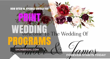 When to Print Wedding Programs: Timing Tips for a Stress-Free Day