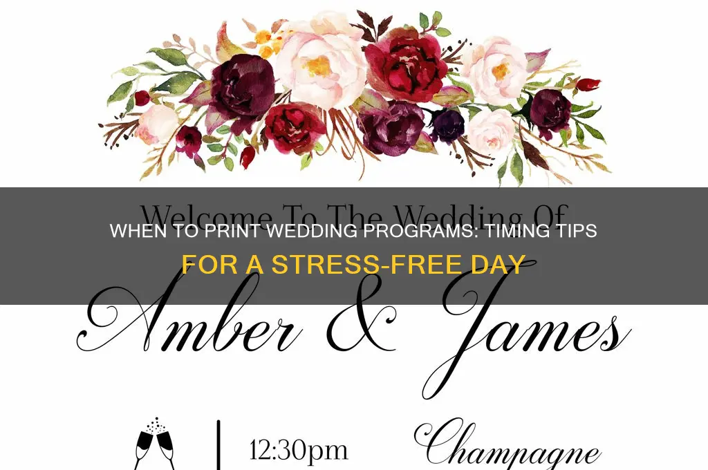 how often in advance should you print wedding programs