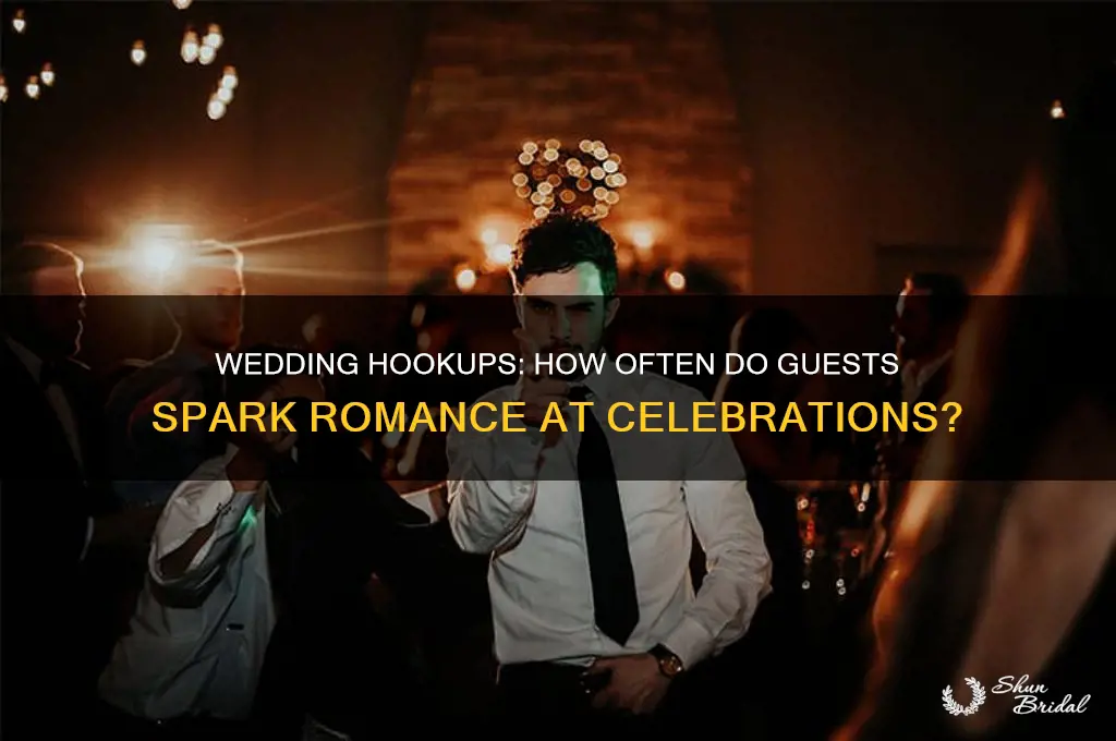 how often people hook up at weddings