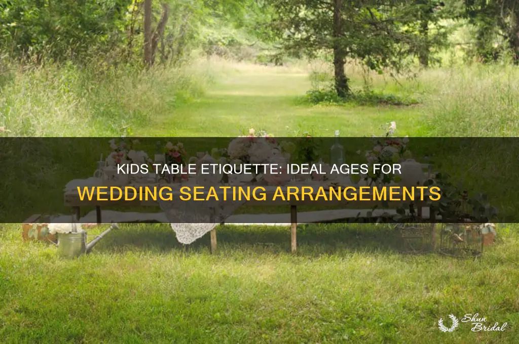 how old are kids at kids table wedding