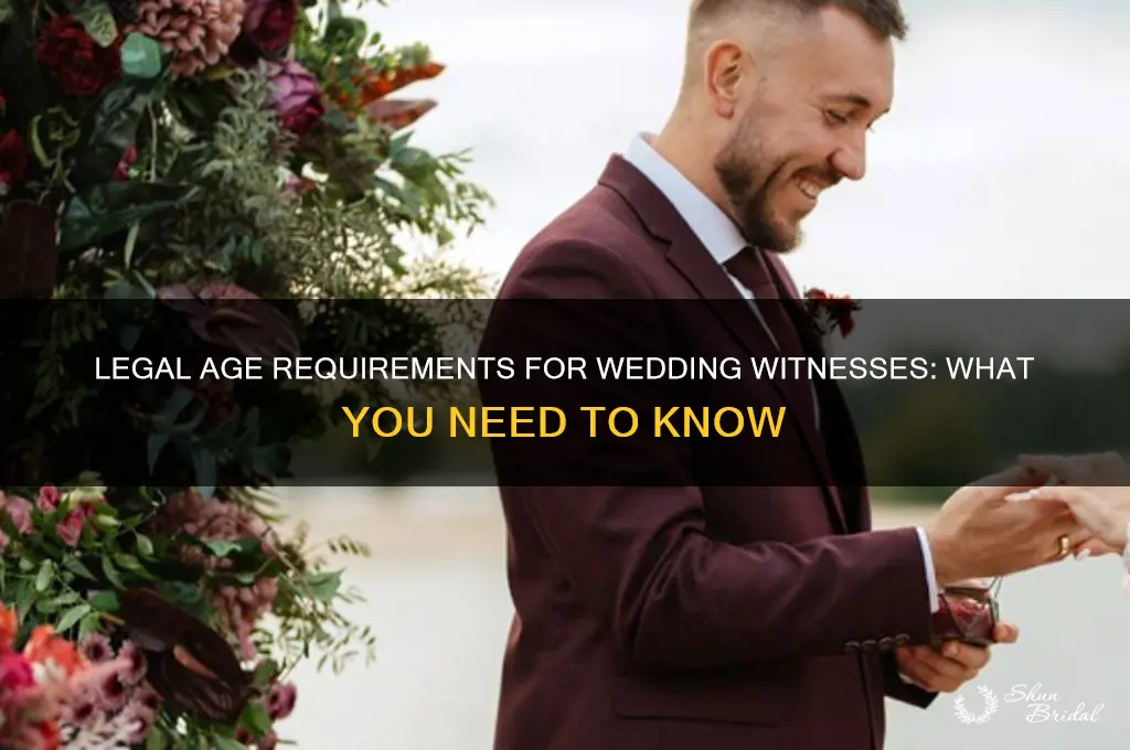how old to be witness at a wedding