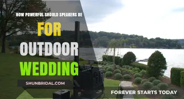Choosing the Right Speaker Power for Your Outdoor Wedding Celebration