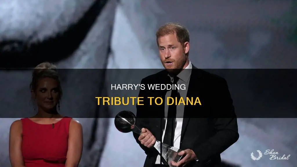 how prince harry honored his mother on his wedding