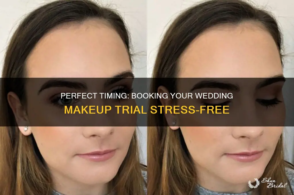 how quickly to book makeup trial wedding