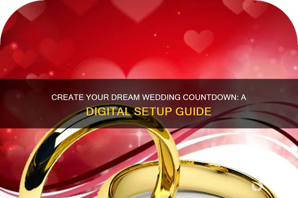 how set up a wedding countdown digital
