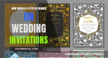 The Perfect Wedding Invitation: Heading Your Letters Elegantly