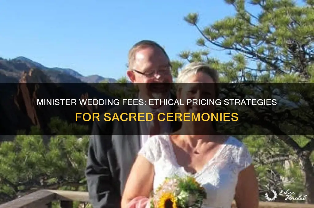 how should a minister charge for weddings