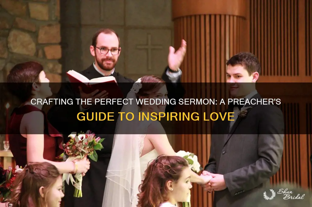 how should a preacher for a wedding