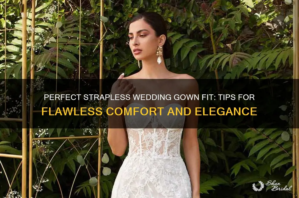how should a strapless wedding gown fit