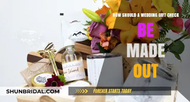 Who Should a Wedding Gift Check Be Made Out To?