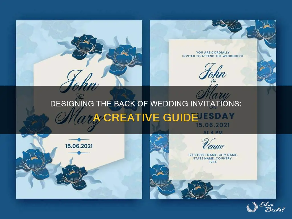 how should back of wedding invitations look