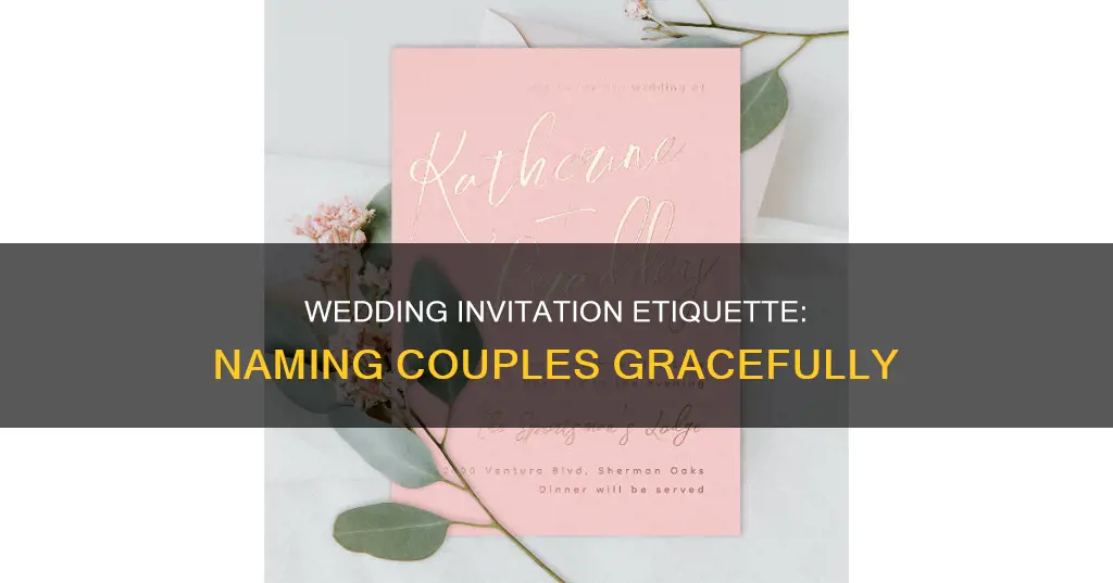 how should I put couples names on wedding invitations