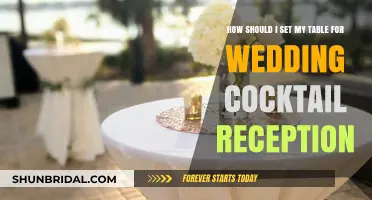 Cocktail Wedding Reception Table Setting Guide