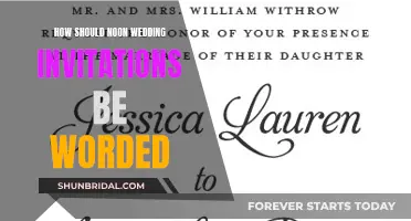 Wording Noon Wedding Invitations: Etiquette and Examples