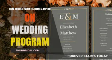 Honoring Family Traditions: Proper Parent Name Placement in Wedding Programs