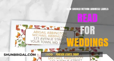 Etiquette Guide: Return Address Labels for Weddings