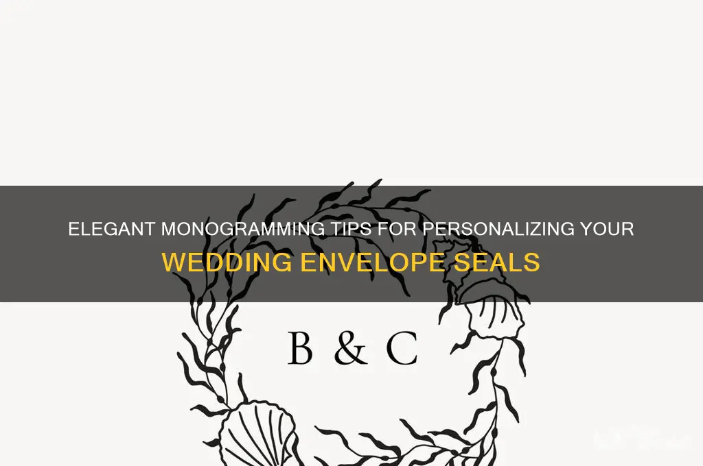 how should wedding envelope seals be monogramed