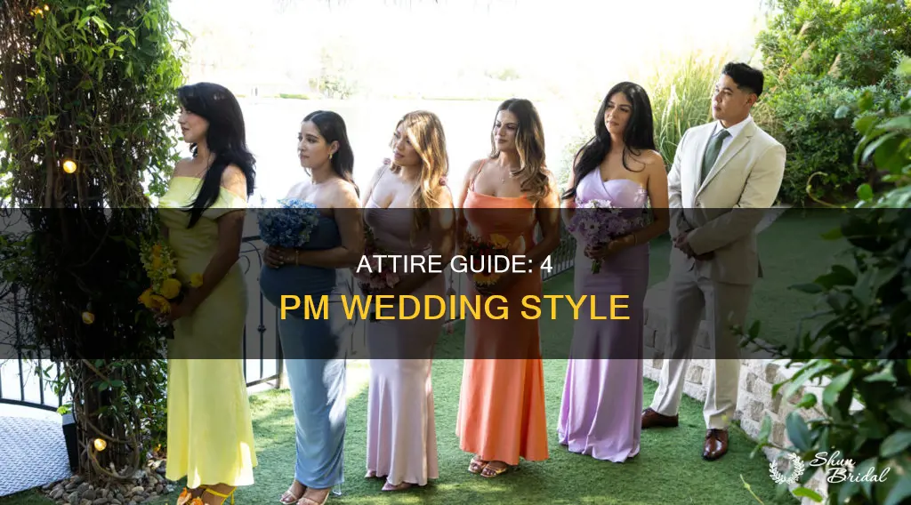 how should you dress for a 4 00 pm wedding