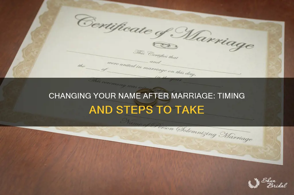 how soon after wedding change name