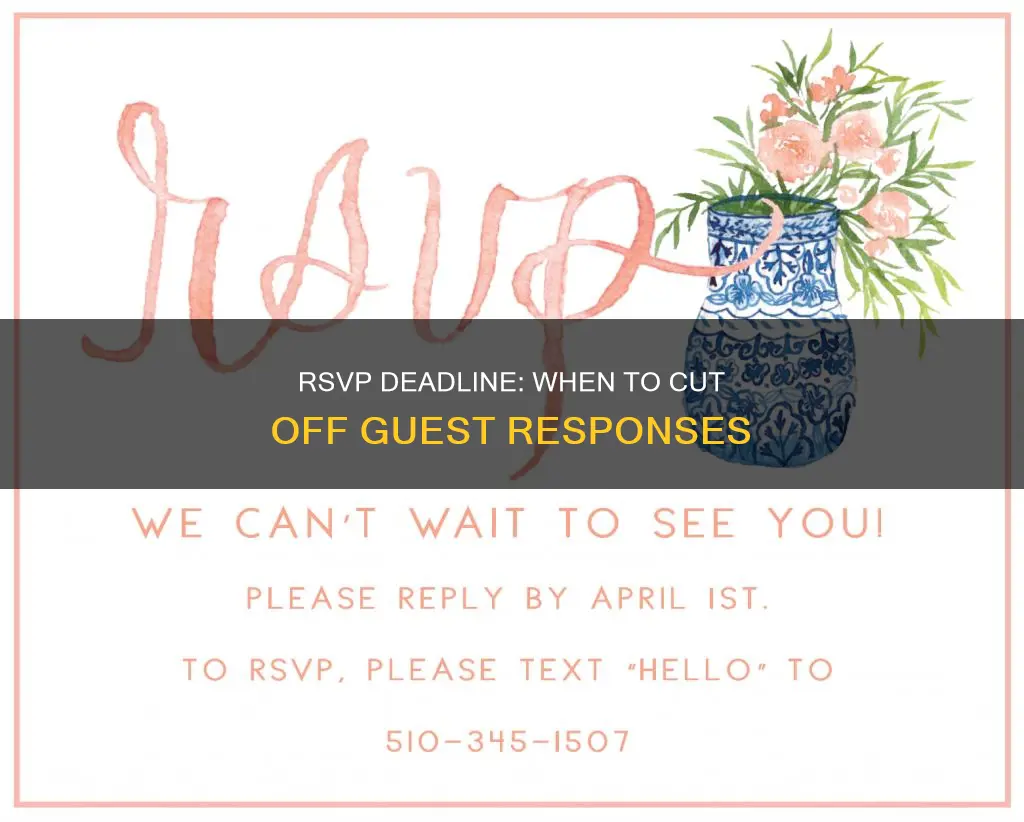 how soon ahead of a wedding do you end rsvp