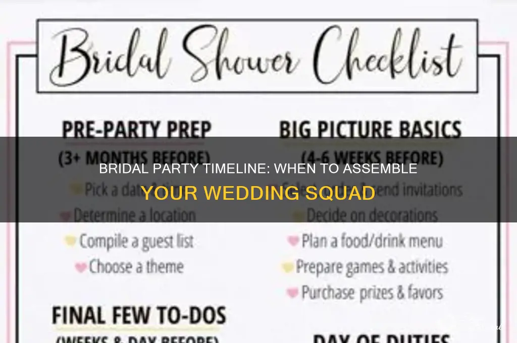 how soon before a wedding is a bridal party