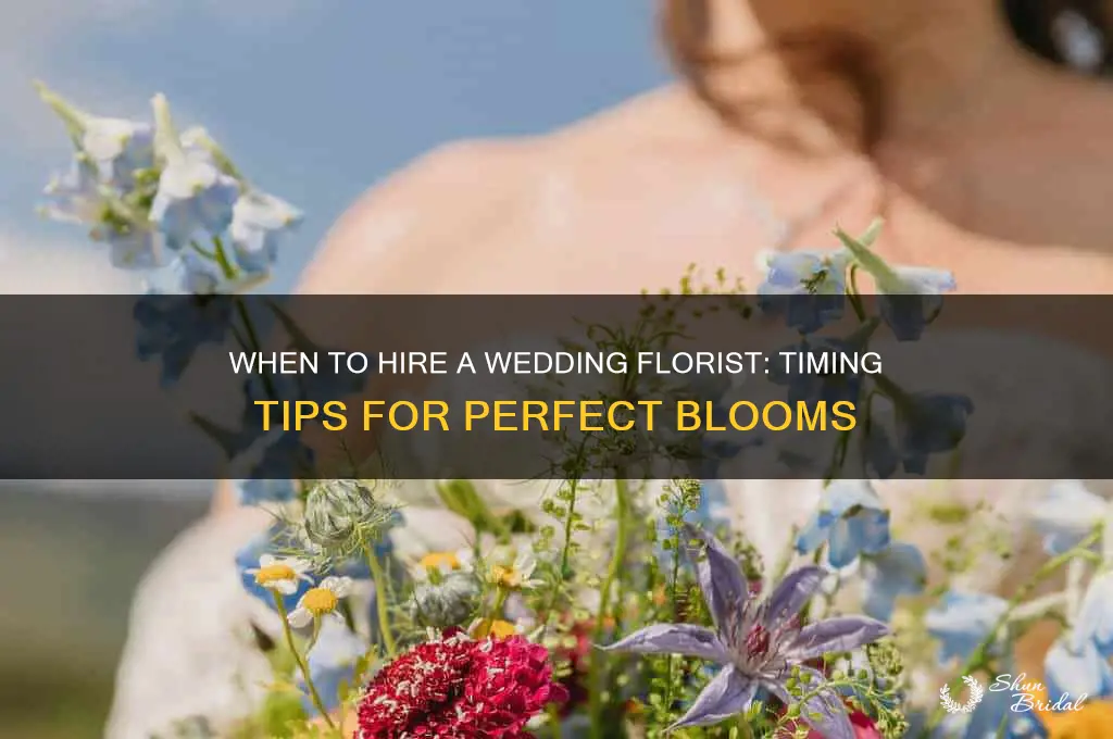 how soon before a wedding should you hire a florist
