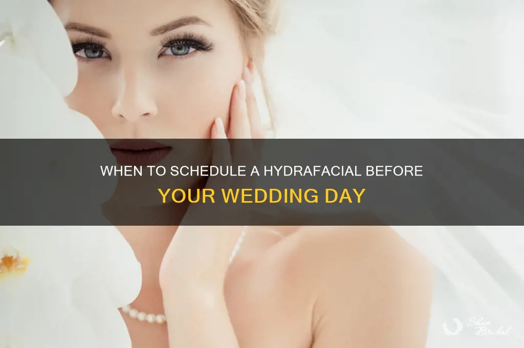 how soon before wedding hydrafacial