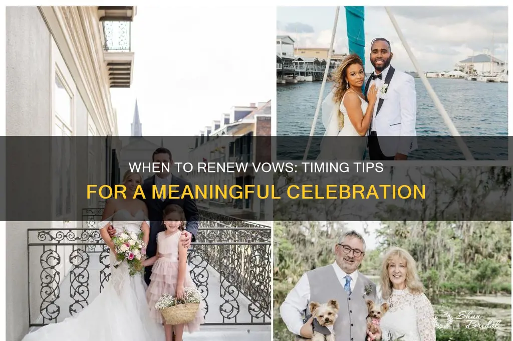 how soon is too soon to renew my vows