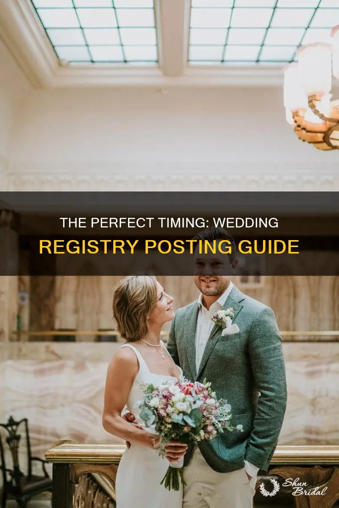 how soon to post wedding registry