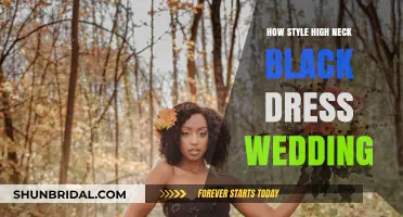 Styling a High-Neck Black Dress for a Wedding
