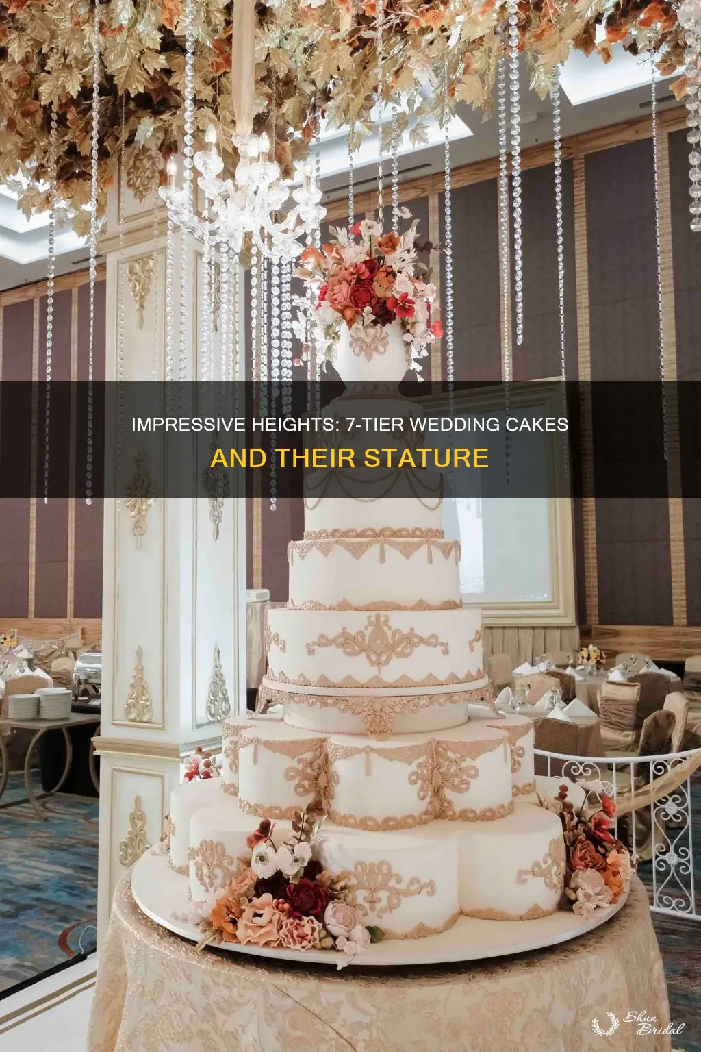 how tall is a 7 tier wedding cake