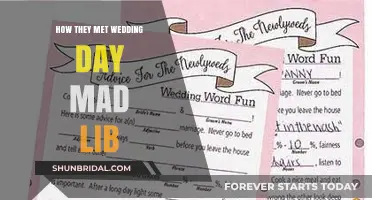 How They Met: A Wedding Day Mad Lib Story