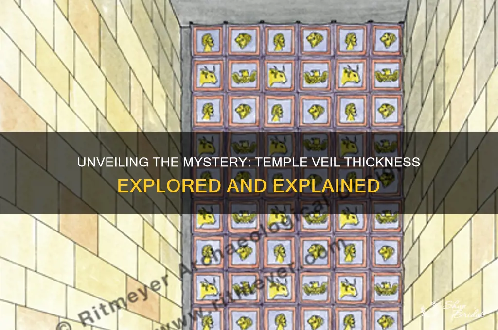 how thick is the veil in the temple