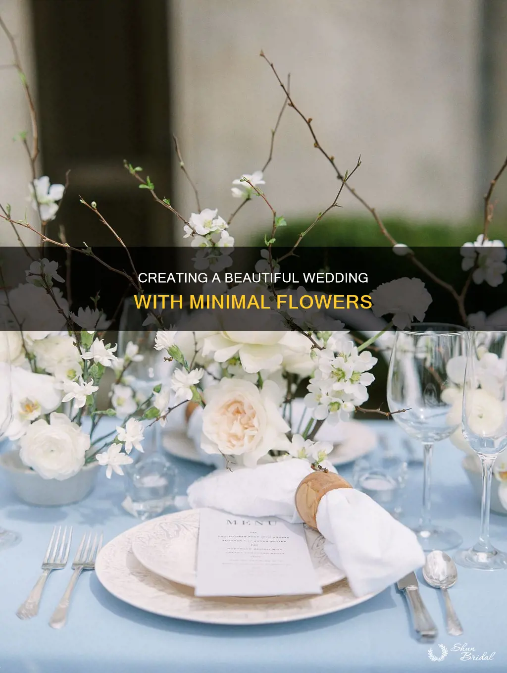 how to 9ull off a wedding with few flowers